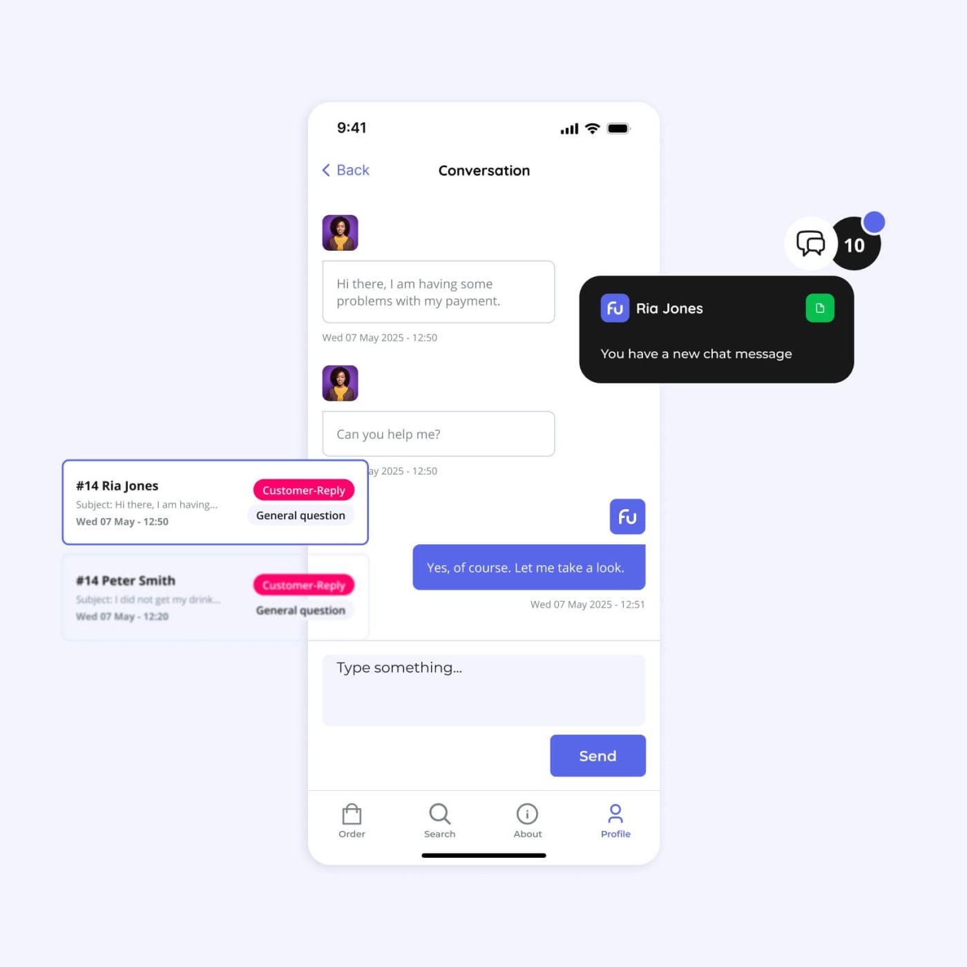 Online Food Ordering System Built in Messaging LiveChat