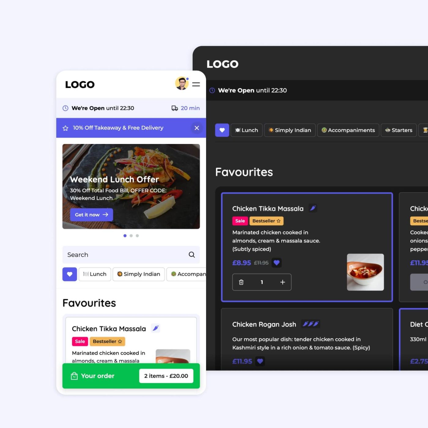 Online Food Ordering System For Restaurant Branded Website MobileApp