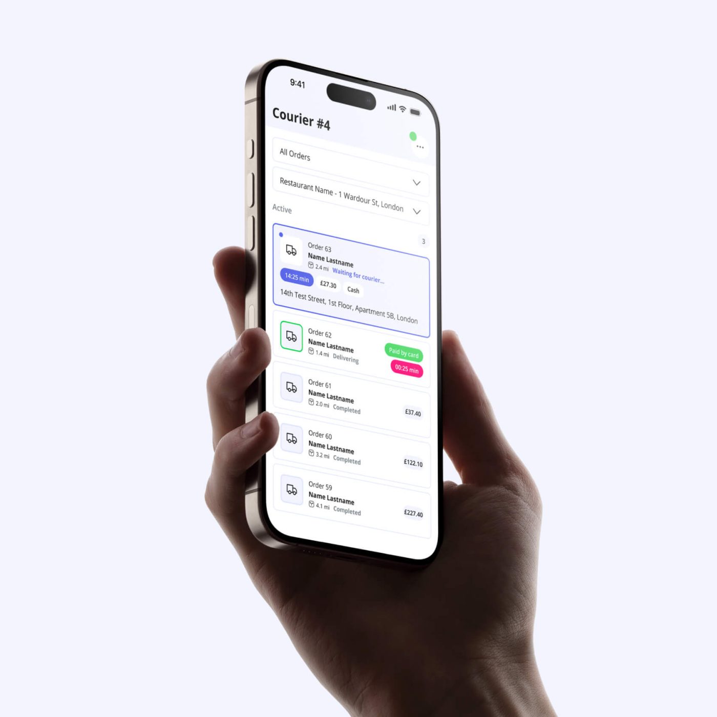 Online Food Ordering Systems Courier Delivery App iOS Android