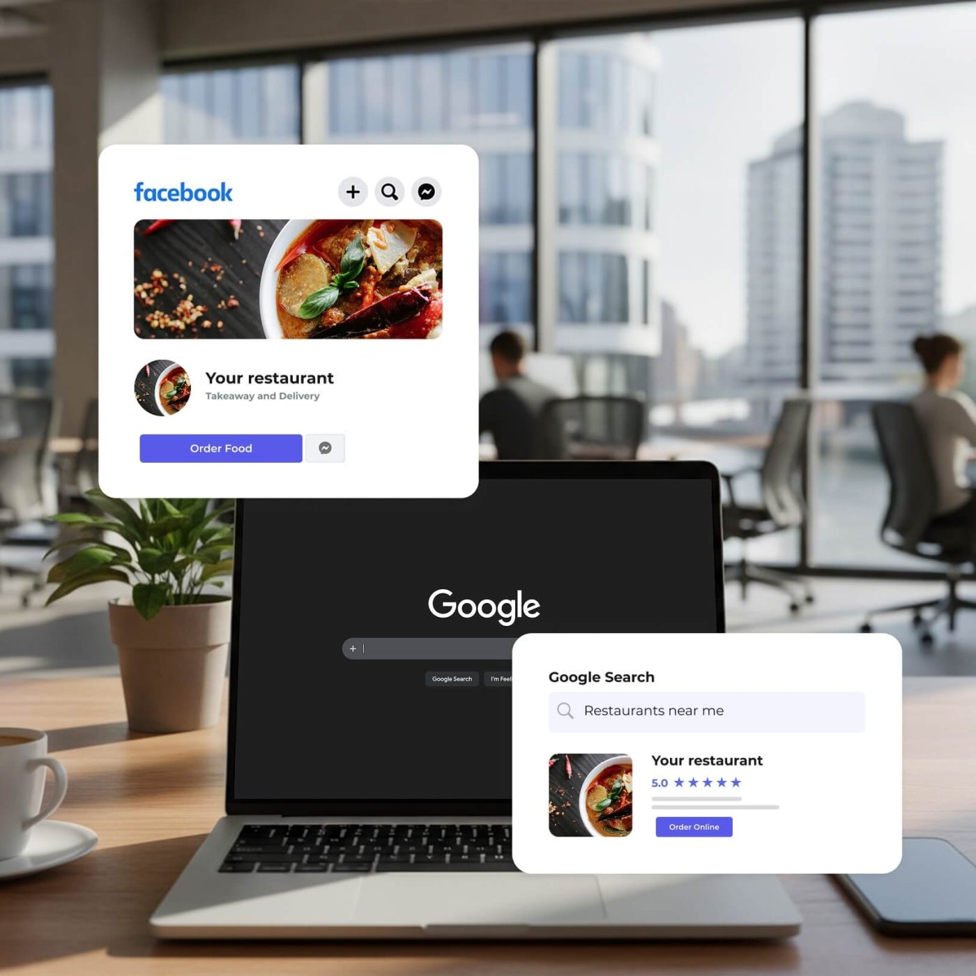 Online Food Ordering Systems Google Facebook Instagram