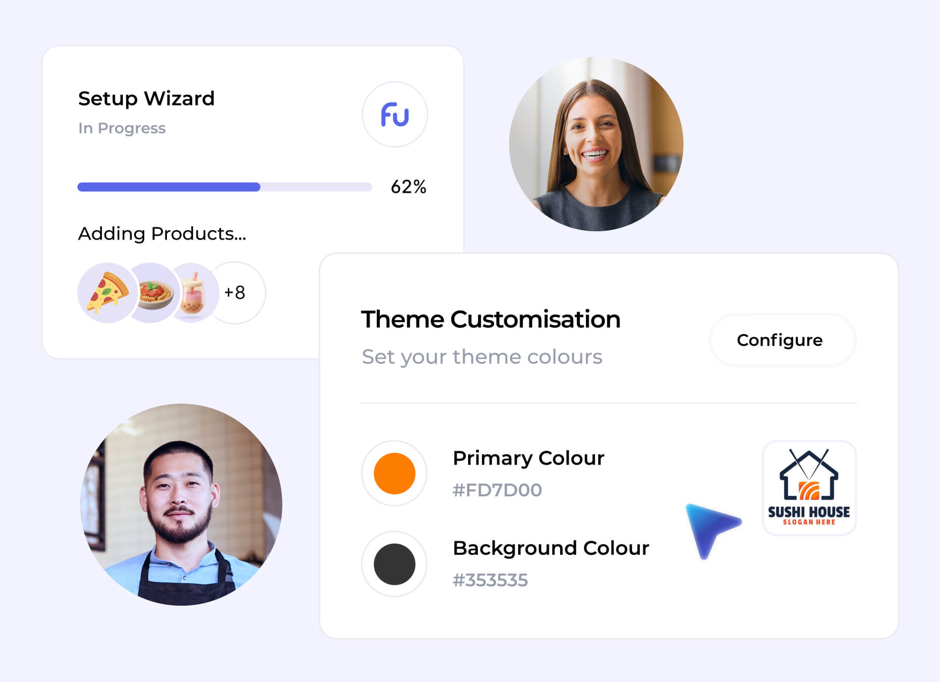 Branded online ordering system for restaurants takeaways