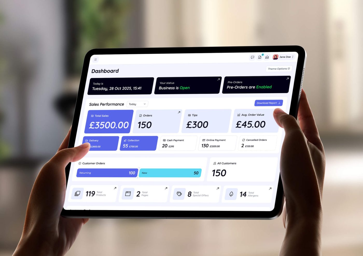 Online Ordering System For Restaurant Management Panel